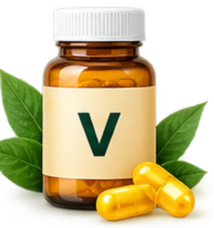 Vitamin şişesi ve kapsüller